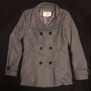 Grey small GUESS pea coat.